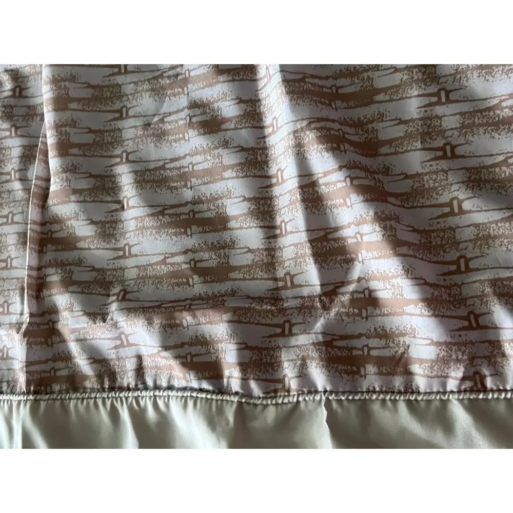 PALM TREE Embroidered Shower Curtain Tan Beige Green Tropical Island Home Decor